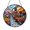 Acrylic 3.5 Inch, variant on Market Scene Stained Glass Suncatcher Window Hanging Decor, Colorful Fruit Market Art Glass Panel Window Ornament, Scenic Street Bazaar Decorative Window Decor for Travel Home Gift