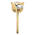 thumbnail image 3 of Three-Stone Engagement Ring for Women - 3.5ct Natural Morganite in 14K Yellow Gold Promise Ring, 3 of 7
