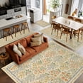 thumbnail image 5 of Bedliving 2' x 3' Washable Small Area Rug, Beige Vintage Floral Low Pile Accent Mat for Entryway Bedside, 5 of 7