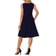thumbnail image 3 of Vestido Vintage Swing Inspire Chic para Mujer con escote corazón sin mangas, vestido ajustado y acampanado L azul oscuro, 3 of 6