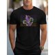 thumbnail image 1 of Playera Unisex para AdultoMARDI GRAS Themed Creative Print Men's Short Sleeve Crew Neck T-shirt, Summer Outdoor, Gift For Men Tee For Adult, Men, Women, Teen, Teenager, Adolescent, YouthFather's Day, 1 of 6