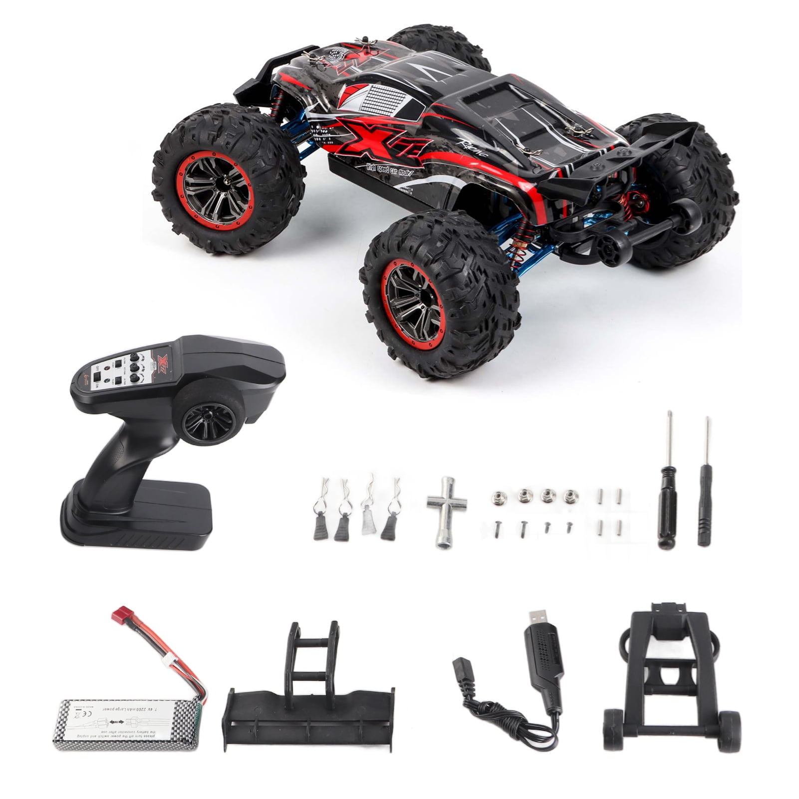 RC Car 1:10 Scale 2.4GHz 4WD Remote Control Car 70km/h High Speed Brushless Motor RC Vehicle