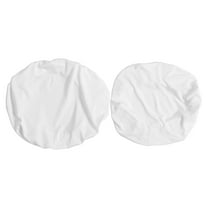 PENIKOKO White Polyester Toilet Lid Cover Full Coverage Soft Comfortable Fit Easy to Clean Protective Bathroom Accessory