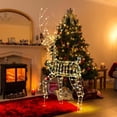 thumbnail image 5 of Costway 6 FT Pre-Lit Christmas Reindeer with 300 Warm White LED Lights Ground Stakes, 5 of 10