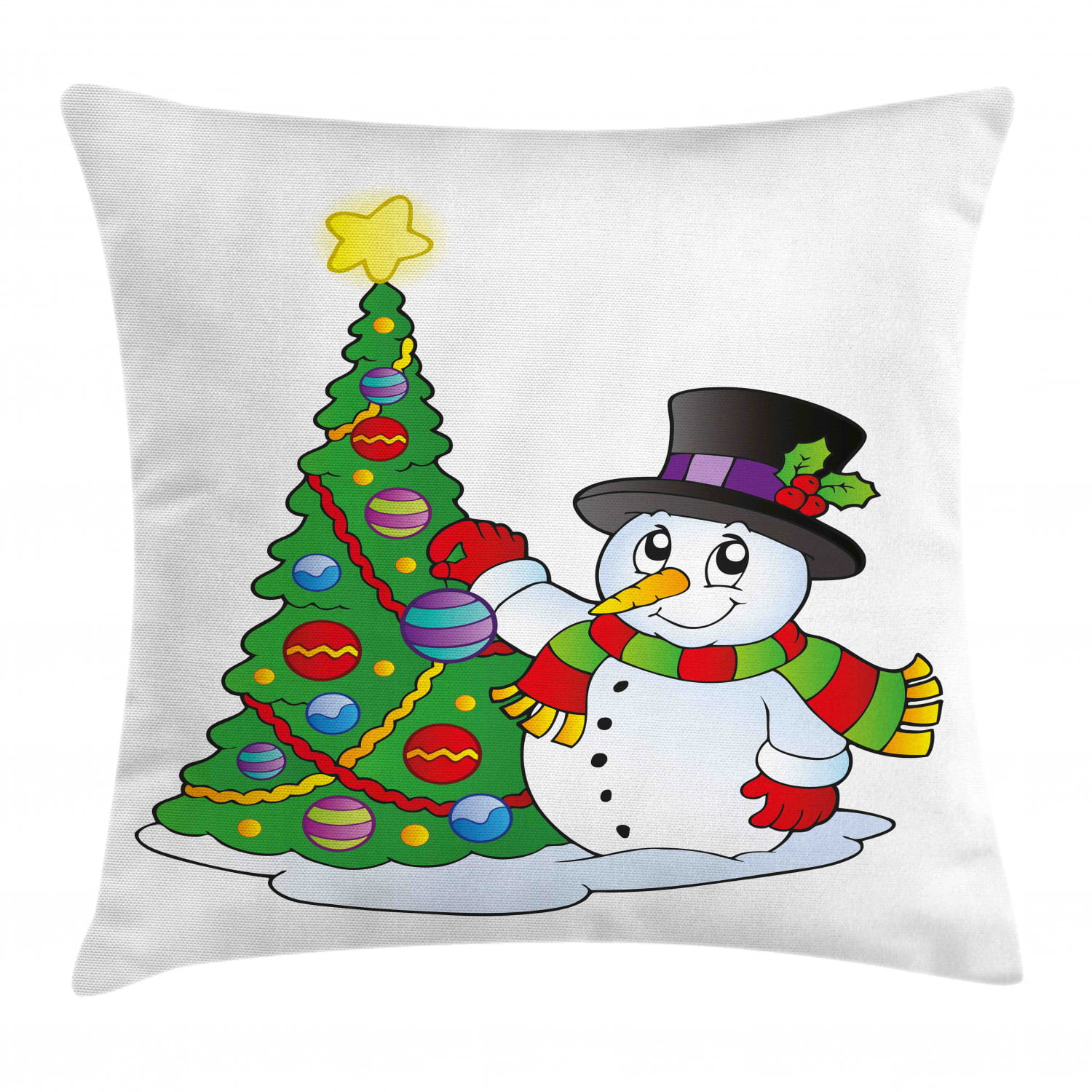 Holiday Time Pillow Throw Combo Blanket And Pillow Snowman Christmas NEW 