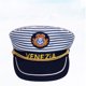 thumbnail image 4 of 1 gorro de capitán de mar con rayas azules para cosplay de adultos, estilo maníaco (niños, 54 cm, ajustable)., 4 of 5