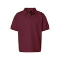thumbnail image 5 of Gildan Youth DryBlend Jersey Polo, Short Sleeve Shirt, Classic Fit, Maroon, Sizes S-XL, Pack 1, 5 of 7