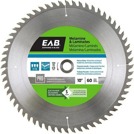 

EAB Tool 1014852 10 in. x 60 Teeth Finishing Melamine Professional Saw Blade - Recyclable Exchangeable