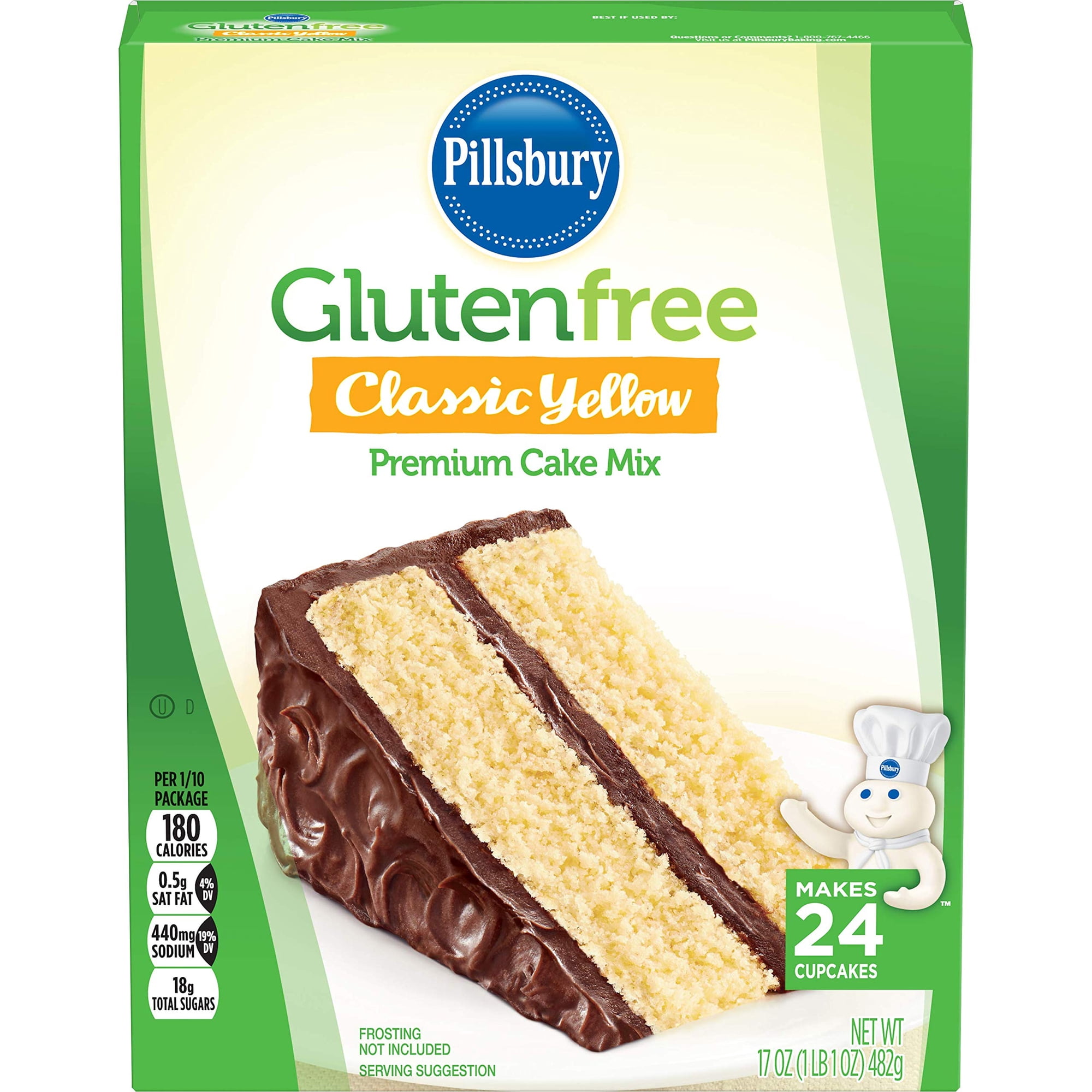 Pillsbury Gluten-Free Classic Yellow Premium Cake Mix 17 Ounce