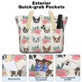 thumbnail image 2 of Tote Bag for Women - Boston Terrier Dog and Flower Florals Shoulder Bag - Large Utility Work Duffle Bag with Zipper Handbag for Travel, Work, Sprots, 2 of 5