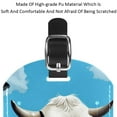 thumbnail image 4 of Square 2Pack PU Leather Cartoon Cow Cruise Luggage Tag with Privacy Cover and Name ID Tag for Travel Handbags Backpacks Luggage Tags, 4 of 6
