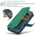 thumbnail image 3 of Allytech Wallet Case for Google Pixel Fold, Card Slots + Cash Slot + Zipper Pocket Large Capacity PU Leather Case with Hand Strap, [All-Round Shockproof] Wireless Charging Kickstand Case, Blue, 3 of 8
