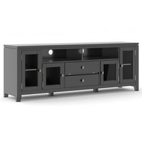 Cosmopolitan 72 inch Wide Solid Wood TV Stand in Black For TVs up to 80 inches