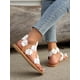 thumbnail image 3 of Women's Plus Size Floral Decor Toe Ring Flat Sandals, 3 of 4