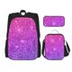 thumbnail image 1 of Balery Pink Purple Glitter Mochila Escolar 3 en 1 para Niños - Mochila Resistente con Lonchera Térmica y Estuche - Mochila Escolar para Niños y Niñas, 1 of 7