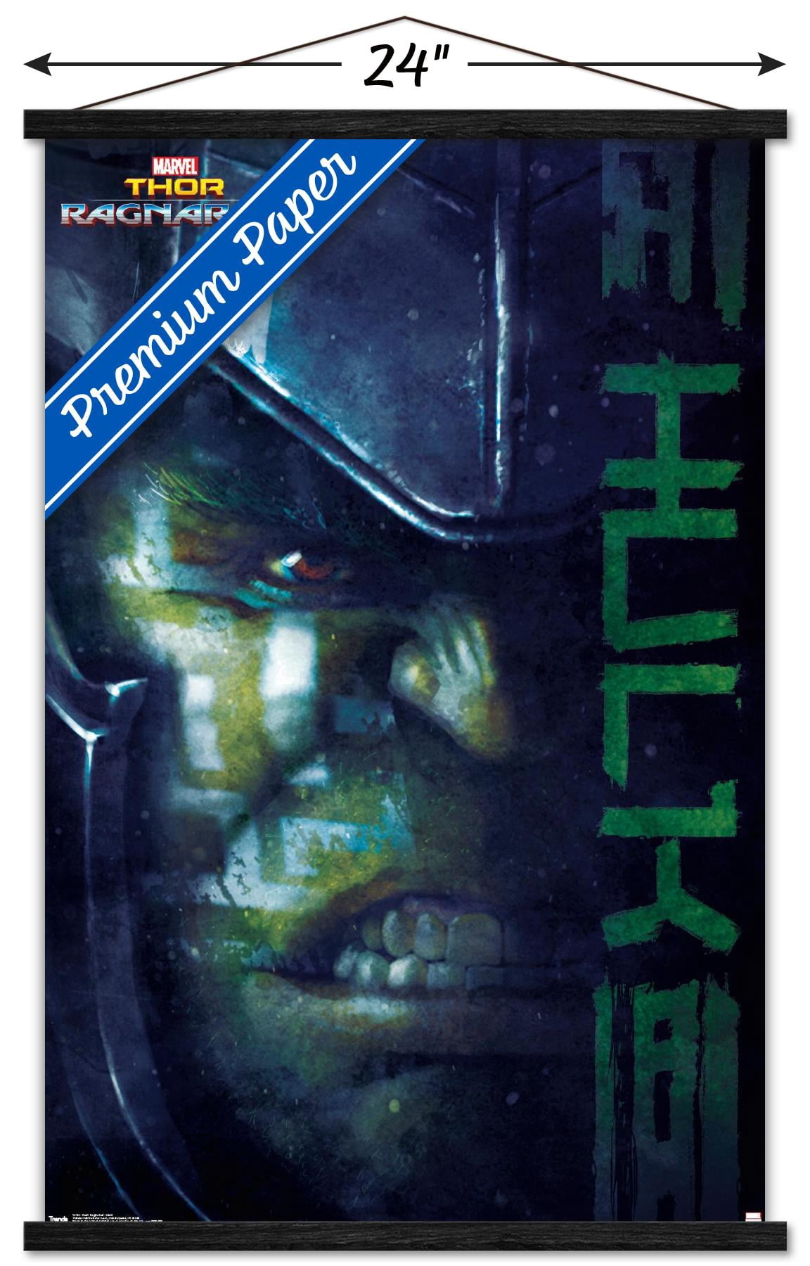 Marvel Cinematic Universe - Thor - Ragnarök - Hulk Wall Poster with Wooden Magnetic Frame, 22.375" x 34"