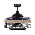 thumbnail image 4 of Fanaway 51106001 Montclair 48-inch Black with Teak Trim AC Ceiling Fan with Light, 4 of 9