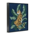 thumbnail image 4 of Stupell Industries Tiger Sitting over Palms Animals & Insects Painting Black Framed Art Print Wall Art, 11 x 14, 4 of 10