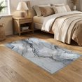 thumbnail image 2 of ODIKA 5'x7' Black Veined Contemporary Pile Washable Area Rug Flowing Veins Motif Smooth Flat Surface Ornamental Easy Care, Non-Shedding, Pet Friendly, for Small Living Room, Bedroom, 2 of 7