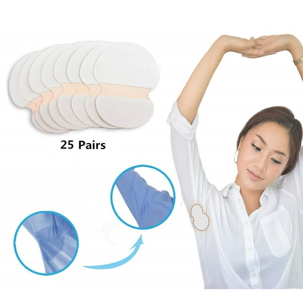 HERCHR Sweat Pad, 25 Pairs/50 PcsDisposable Underarm Sweat Pads Armpit