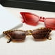 thumbnail image 5 of Gafas de sol pequeñas con montura de plástico y lentes planas tipo ojo de gato para mujer rojo, 5 of 8
