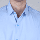 thumbnail image 2 of Camisa Azul Cielo Hombre Slim Fit Lisa Manga Corta Ropa Casual, 2 of 4