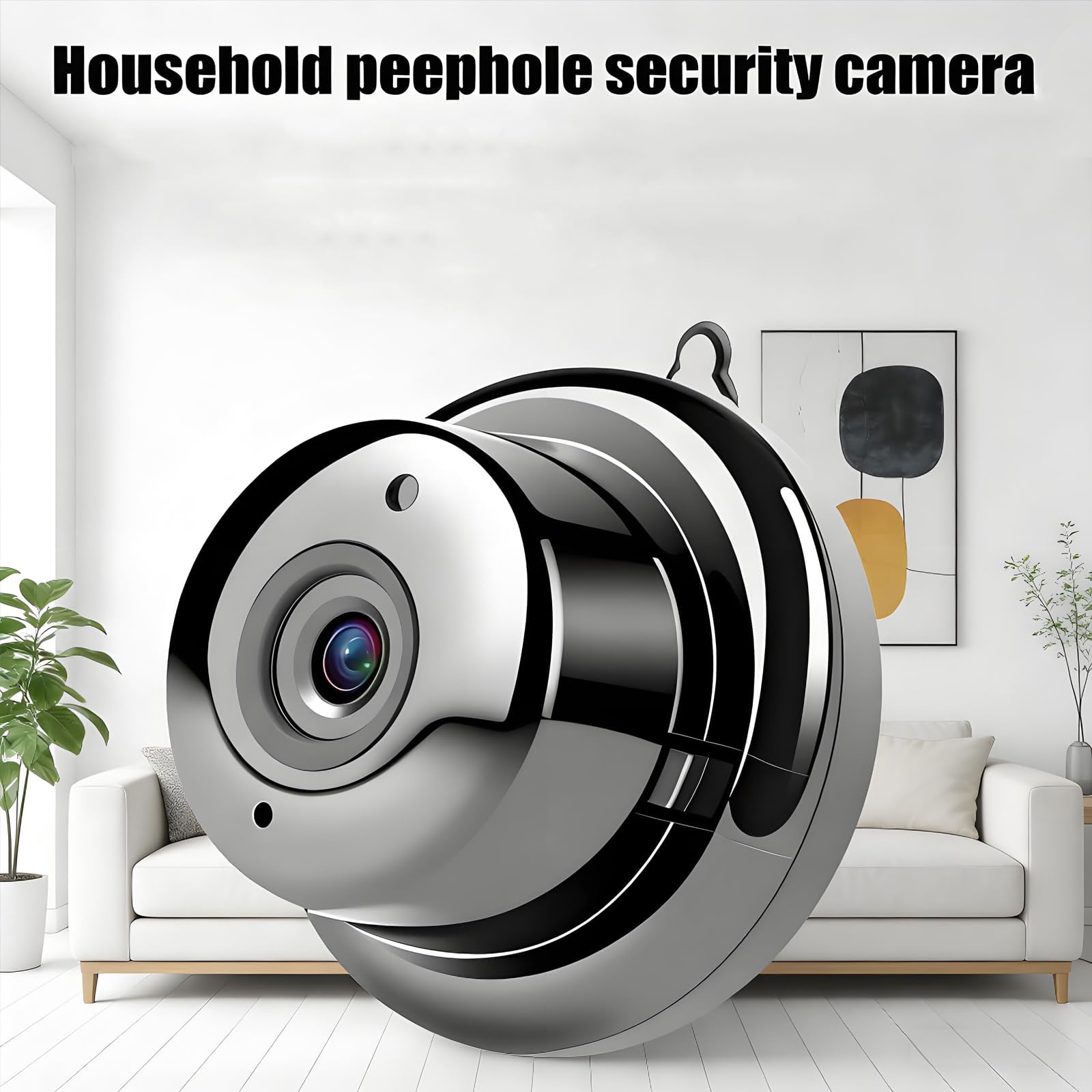 Upgraded Ultra-Invisible No-Plug Camera, 1080P WiFi Mini Hidden Camera with Two-Way Audio, 170° Wide Angle, Long Battery Life, No-Drill Wireless Indoor Security Camera for Pet, Home, Office