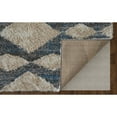 thumbnail image 4 of Feizy Mynka Transitional Diamond, Ivory/Gray/Blue, 2' x 3' Accent Rug Stain Fade Resistant Pet & Kid Friendly Bohemian & Eclectic Stripes Floor Rug for Living room Bedroom, 4 of 8