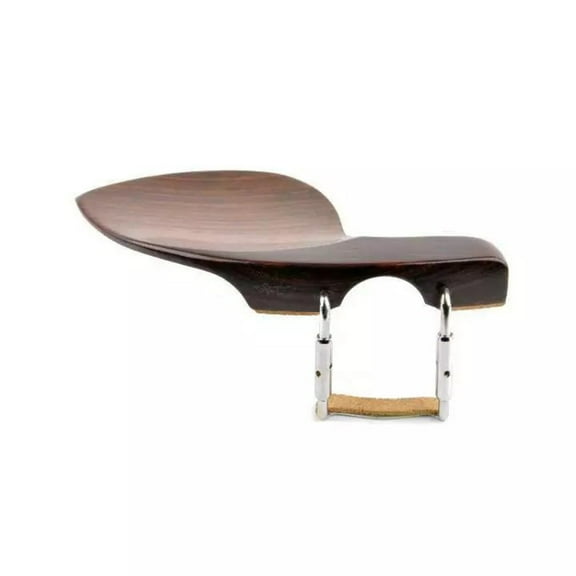 Musical Works Rosewood Violin Chinrest, Guarneri Model, Chromium Brackets, 4/4 Size, 1 Piece