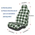 thumbnail image 3 of Balery Green White Christmas Tree Lumberjack Plaid Pattern Car Seat Cover - Soft & Breathable Front Premium Covers with Non-Slip Protector Fits Most Automotive, Vans, SUVs, Trucks - 1 Unit, 3 of 5