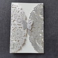 thumbnail image 1 of Tarjetas de invitación de boda personalizadas con mariposas brillantes, sobres, tarjetas de cumpleaños, suministros de recuerdo de fiesta de bautismo, matrimonio, 100 unidades, 1 of 4
