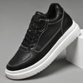 thumbnail image 5 of Zapatillas de deporte con elevación para hombre, zapatos con elevador, plantilla con aumento de altura de 8cm, zapatos más altos blancos y negros, moda de ocio, deportes de talla grande 36-44, 5 of 5