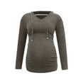 thumbnail image 2 of Long Sleeve Pregnancy Shirt Hoodie Maternity Tops Clothes for Women, 2 of 4