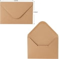 thumbnail image 3 of baomifa-V-flap Kraft Envelopes, 50 Pack, 4 x 6 Inch, A4 Envelopes, Card Envelopes, Brown Envelopes, Kraft Paper Envelopes for Invitations, Postcard Envelopes, Water Base Adhesive, Gummed Flap, 3 of 4