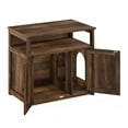 thumbnail image 4 of Furinno Peli Farmhouse Cat Litter Cabinet Storage with 2 Doors, Rustic Brown, 4 of 6