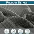 thumbnail image 5 of DONGPAI Outdoor Cushion Covers Waterproof for Patio Furniture, Stretch Couch Cushion Slipcovers 1-Piece Jacquard Sofa Seat Protector, Replacement Rectangle Cover for Sectional RV, Gray, 1 Seat, 5 of 7