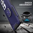 thumbnail image 5 of for Samsung Galaxy S21 Ultra Case, Rugged Shockproof Heavy Duty Soft TPU Rubber Bumper Hard PC Back Hybrid Protective Case [with Ring Stand] for Galaxy S21 Ultra (Without Screen Protector) - Blue, 5 of 7