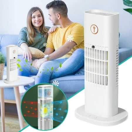 

aoksee small fan clearance Mini Air-Conditioning Fan USB Spray Type Water Cooling-Fan Desktop Air-Cooler Fan for school Living Room Office White