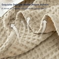 thumbnail image 2 of PHF Ultra Soft Waffle Weave Blanket Queen Size, Washed Lightweight Summer Breathable Blankets for Hot Sleeper, Khaki, 90x90 inches, 2 of 7