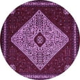 thumbnail image 1 of Ahgly Company Indoor Round Persian Purple Traditional Area Rugs, 3' Round, 1 of 4