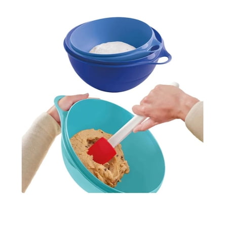 Tupperware Thatsa Bowl Set, Blue MISSING SMALL BLUE BOWL