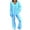 Blue, variant on UJNDER Women's Two Piece Pullover Sweater Set Oversized V Neck Tops Wide Leg Long Pants Tracksuit Outfit Pant Suits for Women Grey XXXL