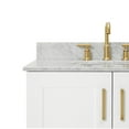 thumbnail image 6 of Ariel Taylor 43 In. Left Offset Single Oval Sink Vanity With Carrara White Marble 0.75In Countertop In White, 6 of 11