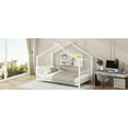 thumbnail image 4 of Kacho Twin Size Metal House Platform Bed, Easy Assembly, Platform Bed for Living Room, Bedroom, Childroom, White, 4 of 10