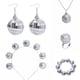 thumbnail image 5 of Pendientes, collar, pulsera, anillo, bola de espejo, traje de discoteca de los años 70, accesorios divertidos para fiestas femeninas, ideal para fiestas, 5 of 6