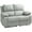 Light Grey, variant on HOMCOM Double Seat Recliner PU Leather Reclining Sofa with Arms, Brown