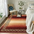 thumbnail image 2 of HOMERRY Indoor Washable 4' x 6' Area Rug Ombre Abstract Border Rug for Living Room, Red, 2 of 7