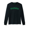 thumbnail image 3 of Daxton Retro Colorado Arch Font Long Sleeves T Shirt Soft Medium Weight Cotton, 2Pk Black Green White Green, L, 3 of 5