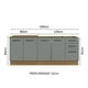 thumbnail image 3 of Cocina Integral Completa Modular Madesa Agata 150cm BG 01, 3 of 5