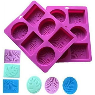 SPRING PARK 6-cavity Silicone Soap Molds, Rectangle & Oval Silicone Molds  for Soap Making, Cake Baking Molds, BPA Free & Nonstick 